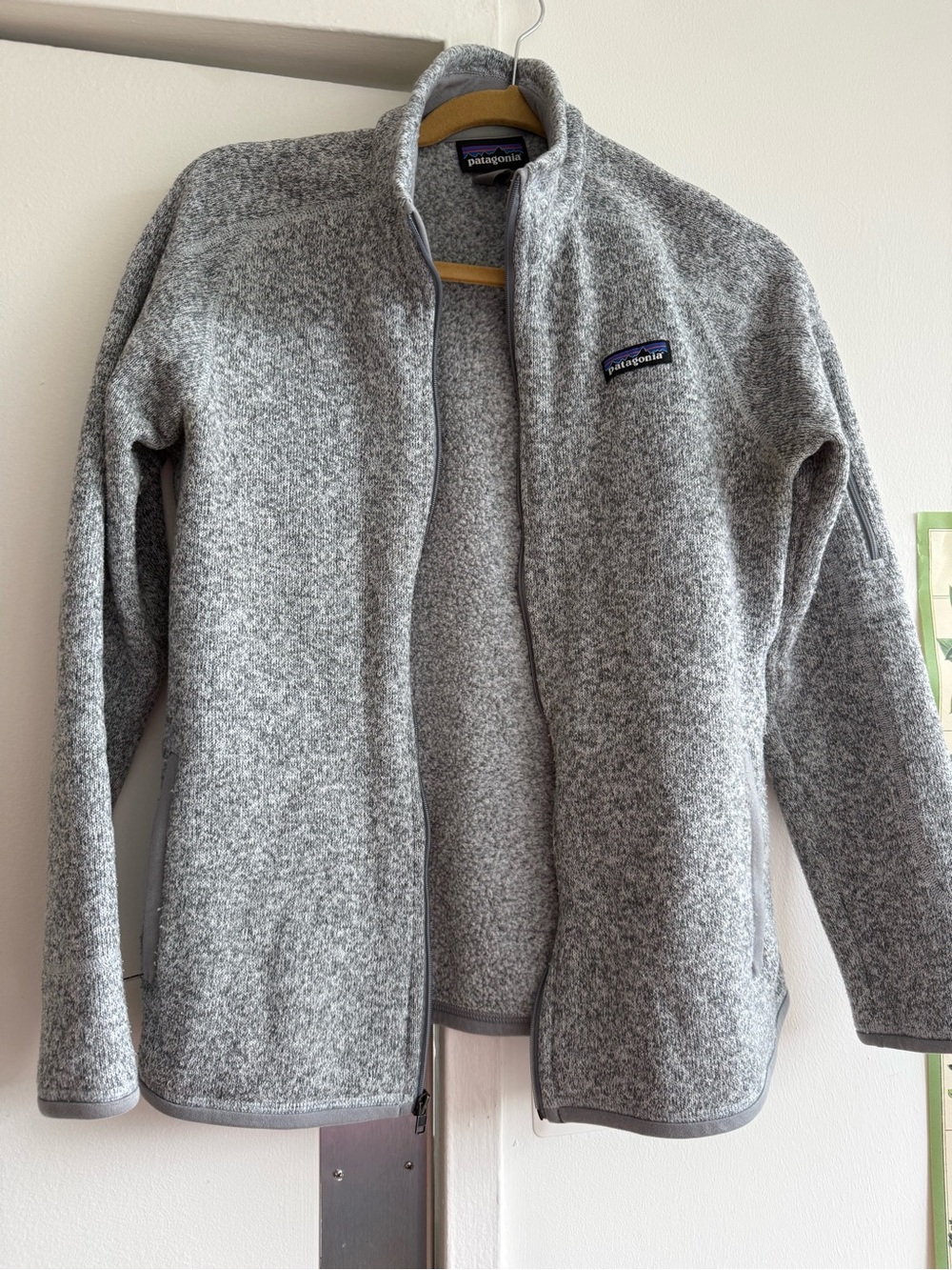 Patagonia Heather Gray Full-Zip Fleece Jacket